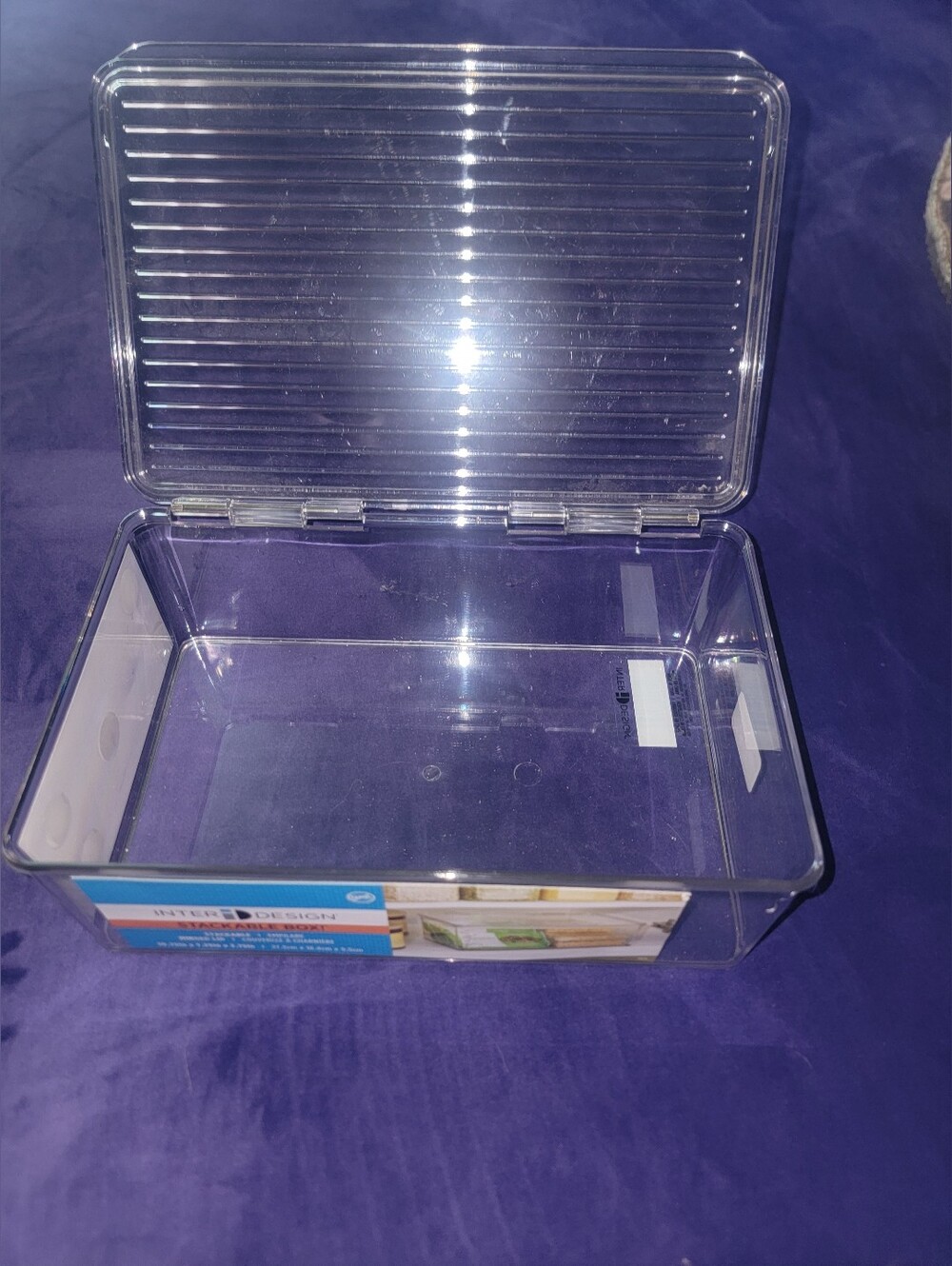 Stackable Plastic Box with hinged Lid - Picture 4 of 5